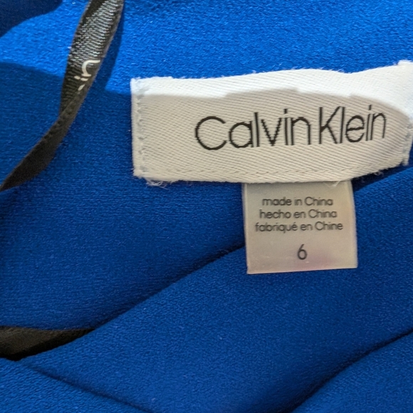 CALVIN KLEIN ROYAL BLUE WOMEN'S SLEEVELESS STARBURST SHEATH DRESS - Picture 6 of 10